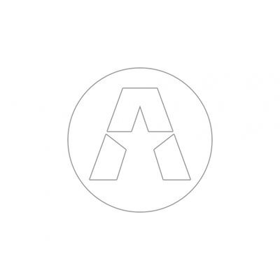 GAS A STAR-klistermärke 7x7cm, vit och svart