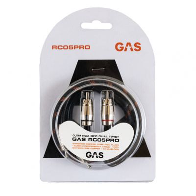 GAS RC05PRO trippelskärmad RCA-kabel, 0.5 meter
