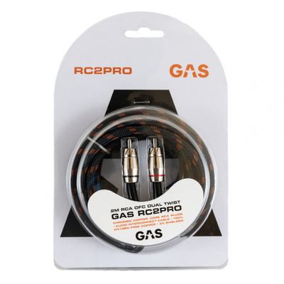 GAS RC2PRO trippelskärmad RCA-kabel, 2 meter