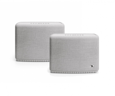 2-pack Audio Pro A15 W portabel Wifi-högtalare, ljusgrå