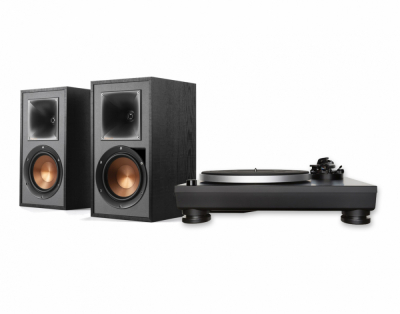 Audio Technica AT-LP5X med svarta Klipsch R-51PM, vinylspelarpaket