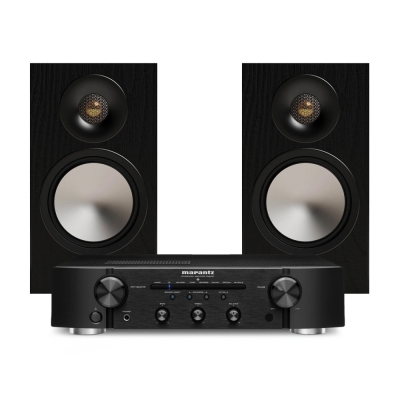 Marantz PM6007 med Monitor Audio Bronze 50 7G i svart, stereopaket