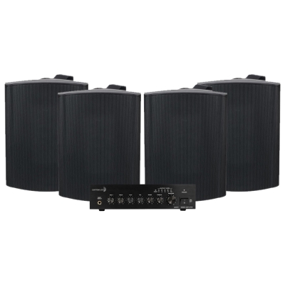 Dayton Audio DA40T med 4st Visaton WB16 i svart, kommersiellt 100V-paket