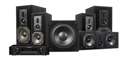 Dynavoice Definition DM-6 Svart Hembiopaket 5.1 med Marantz NR1508