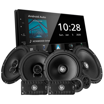 Kenwood DMX5020BTS & DLS PA fram- och baksystem, bilstereopaket