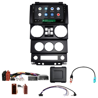 Kenwood DMX80AXS bilstereopaket till Jeep Wrangler 4-dörrars 2007-2010