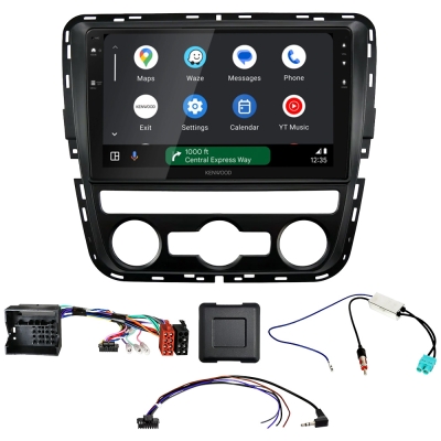 Kenwood DMX80AXS bilstereopaket till Volkswagen Passat B7 2011-2015, automatisk AC
