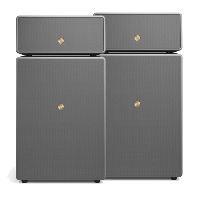 2-pack Audio Pro Drumfire II W Wi-Fi-högtalare med Google Cast & AirPlay 2, grå