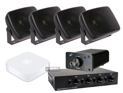 Lådhögtalare, högtalarväxel & förstärkare + trådlös mottagare