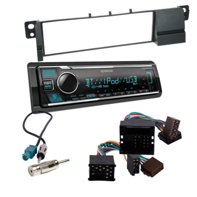 Bilstereo-kit till BMW E46, Kenwood KMM-BT309 (ingen rattstyrning)