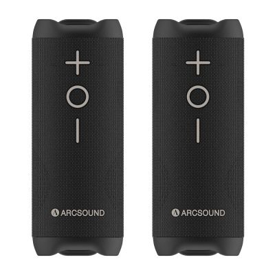 2-pack Arcsound EDGE Bluetooth-högtalare, svart