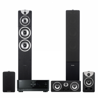 Yamaha RX-V4A & Dynavoice Magic F-7 EX 5.0 hemmabiopaket, svart