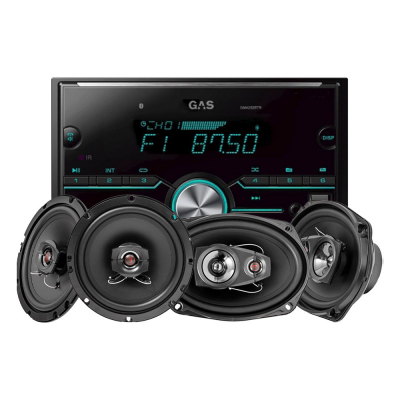 GAS GMA252BTR & Bass Habit REBEL-högtalare, bilstereopaket