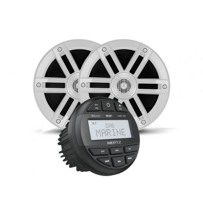 Hertz HMR 10 D & Rockford Fosgate M0 6.5 tums högtalare, marinpaket