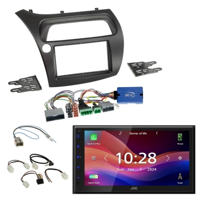 JVC KW-M695DBW bilstereopaket till Honda Civic 2006-2011