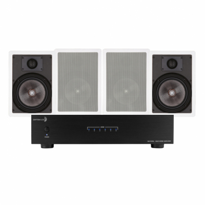 Dayton Audio MA1240a & 2 par Magnat IW810 inbyggnadshögtalare