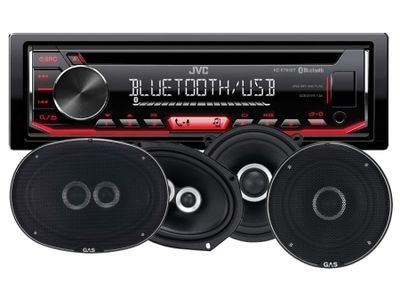 JVC KD-R794BT & GAS SILVER-högtalare