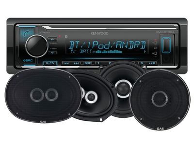 Kenwood KMM-BT304 & GAS SILVER-högtalare