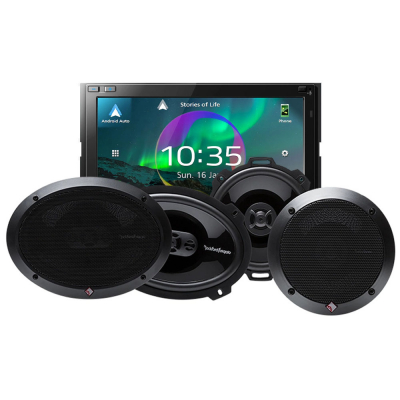 JVC KW-M875DBW & & Rockford Fosgate PUNCH-högtalare, bilstereopaket