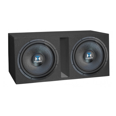 Portad 2x15 tum baslåda med 2st Hammer Tech LCW15V2D4