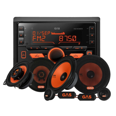 GAS MAD M210-BTR med MAD K1 och X1-högtalare, bilstereopaket