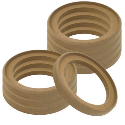 8-pack försänkta MDF-ringar, 8 tum