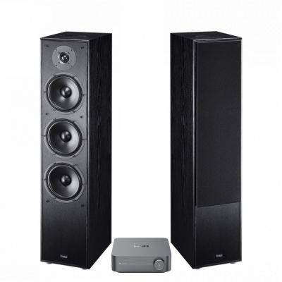Wiim Amp & svarta Magnat MS70, 2.0 stereopaket