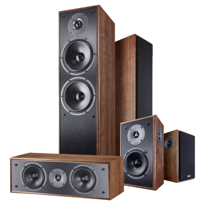 Magnat Monitor S i valnöt, Dolby Atmos 5.0 högtalarpaket