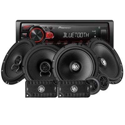 Pioneer MVH-230BT & DLS PA fram- och baksystem, bilstereopaket