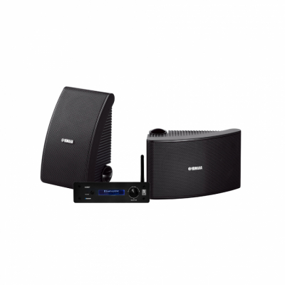 System One A50BT & Yamaha NS-AW392 utomhushögtalare, svart