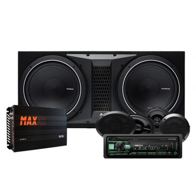 Alpine UTE-201BT med Rockford P1-2x12 & Rockford Punch-högtalare