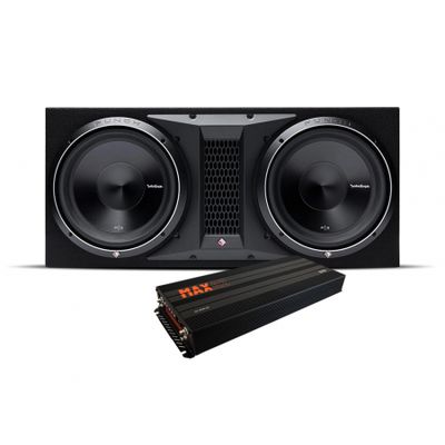 Rockford Fosgate P3 2x12 baslåda & GAS MAX A2-2500.1DL, baspaket