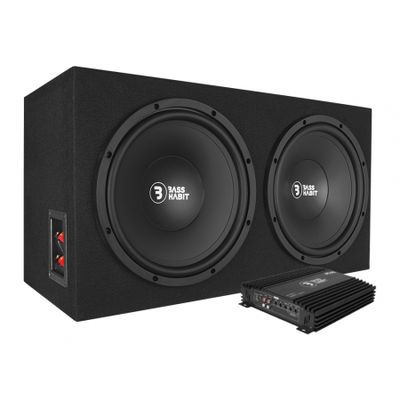 Bass Habit Play PL212 2x12tum med Play Power 1000.1, baspaket