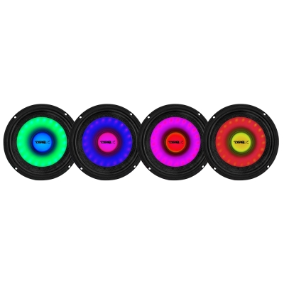 4-pack DS18 PRO-X6.4RGB, 6.5 tums RGB LED-midbasar