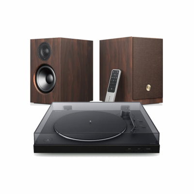 Sony PS-LX310BT med Audio Pro A28 i valnöt, vinylspelarpaket