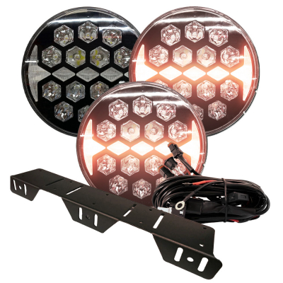NIZLED Extraljuspaket 3-pack R140DRL, 140W med fäste och kabelstam