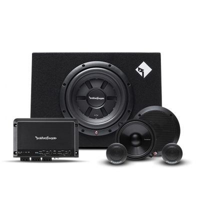 Rockford Fosgate R250X4 med R2S-1X10 baslåda och Prime-kitsystem