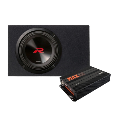 Alpine R2-W10D2 baspaket med låda och slutsteg