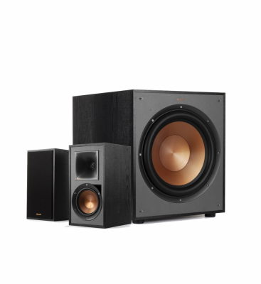 Klipsch R-51PM & Klipsch R-120SW 2.1 högtalarpaket, svart