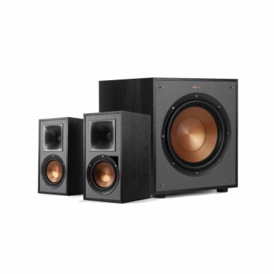 Klipsch R-51PM & Klipsch R-100SW 2.1 högtalarpaket, svart