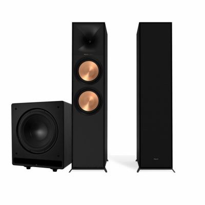 Klipsch R-800F & Dynavoice Challenger CSB-V12, 2.1 högtalarpaket