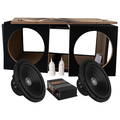 DLS Reference 2x12 tums baslåda i byggsats med slutsteg