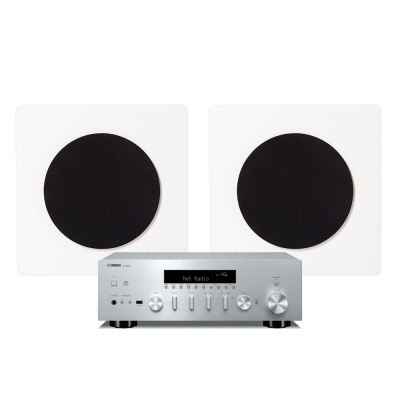Yamaha R-N600A & DLS Flatbox D-One, stereopaket