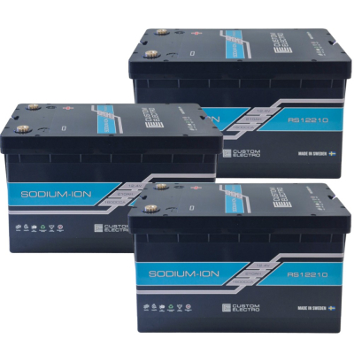 Batteripaket, 3-pack CustomElectro RS 12-210 Sodium-Ion