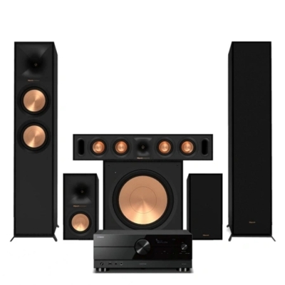 Yamaha RX-A2A med Klipsch Reference-högtalare, 5.1 hemmabiopaket