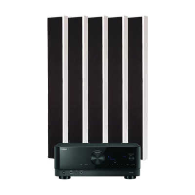 Yamaha RX-V4A & DLS Flatbox Slim XL 5.0 hemmabiopaket, vit