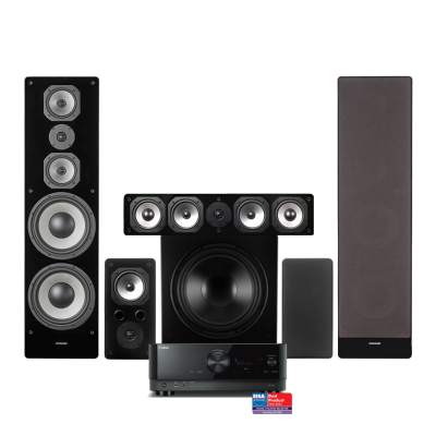 Yamaha RX-V6A & Dynavoice Challenger M-105 5.1 hemmabiopaket, svart
