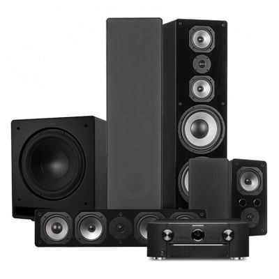 Marantz SR6015 & Dynavoice Challenger M-105 EX v4 högtalarpaket 5.1, svart