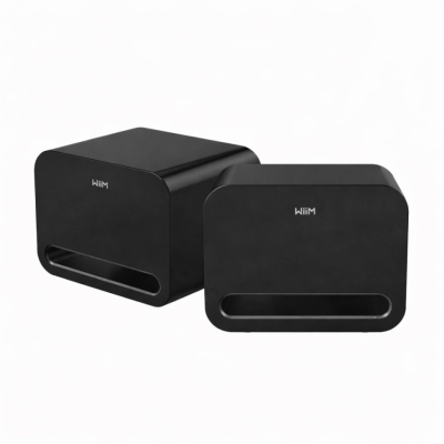 2-pack WiiM Sub Pro kompakt trådlös subwoofer, svart