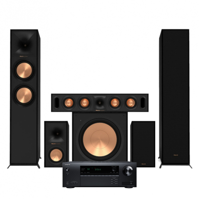 Onkyo TX-NR5100 & Klipsch Reference R-600F 5.1 hemmabiopaket, svart